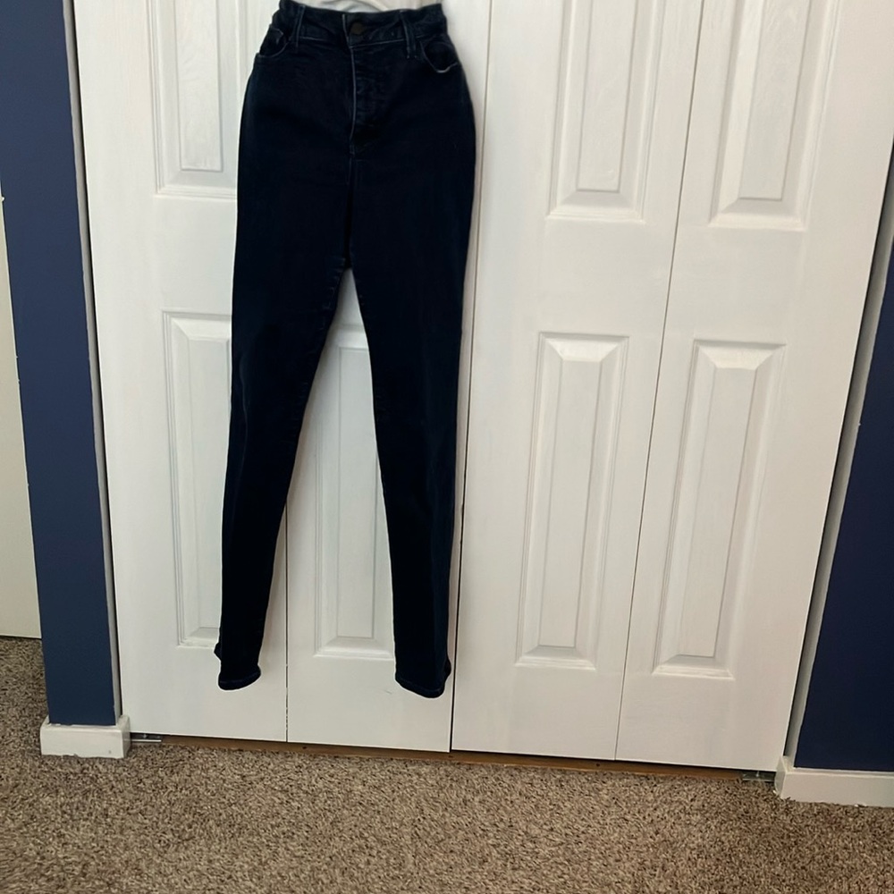 Women's Dark Blue High-Waisted Jeans